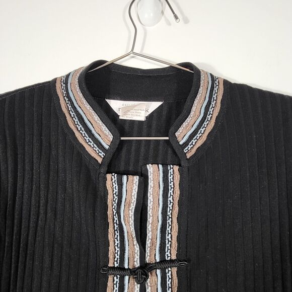 Exclusively Misook Womens Cardigan Size Large Signature Knit Sweater Career - Picture 3 of 7